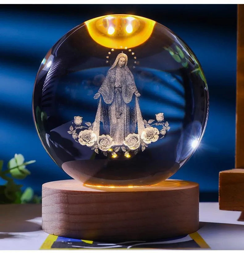 Holograma de Fé - Bola de Cristal Iluminada